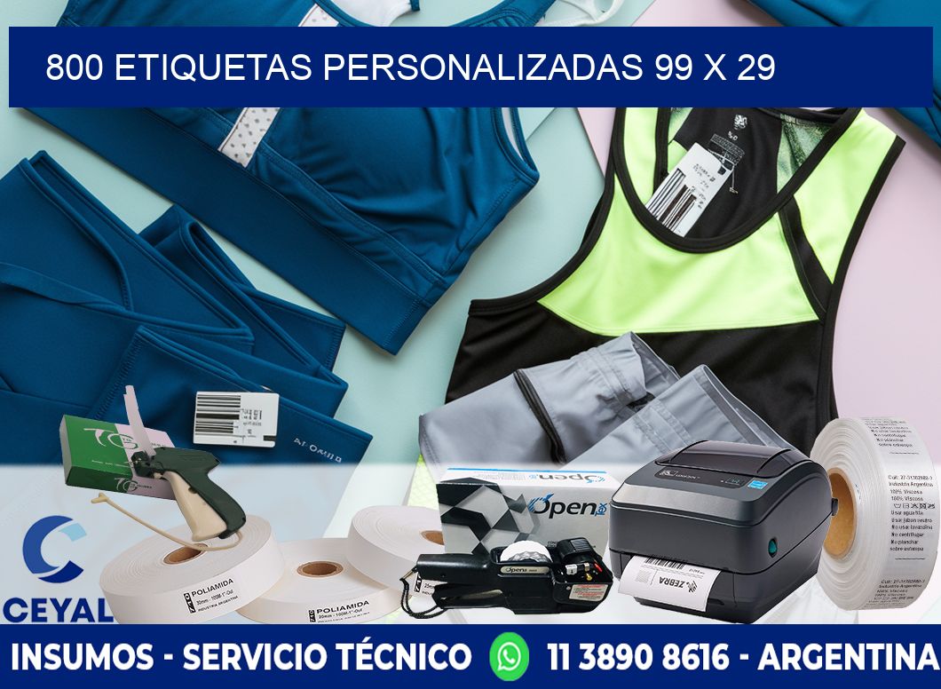 800 ETIQUETAS PERSONALIZADAS 99 x 29