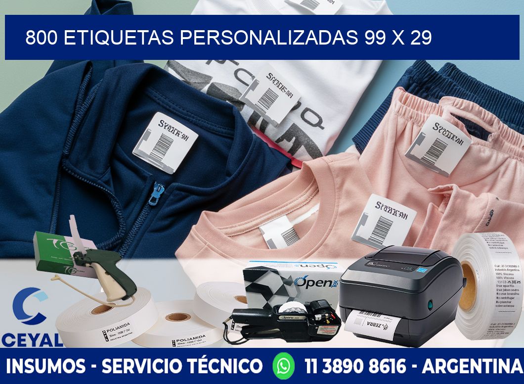 800 ETIQUETAS PERSONALIZADAS 99 x 29