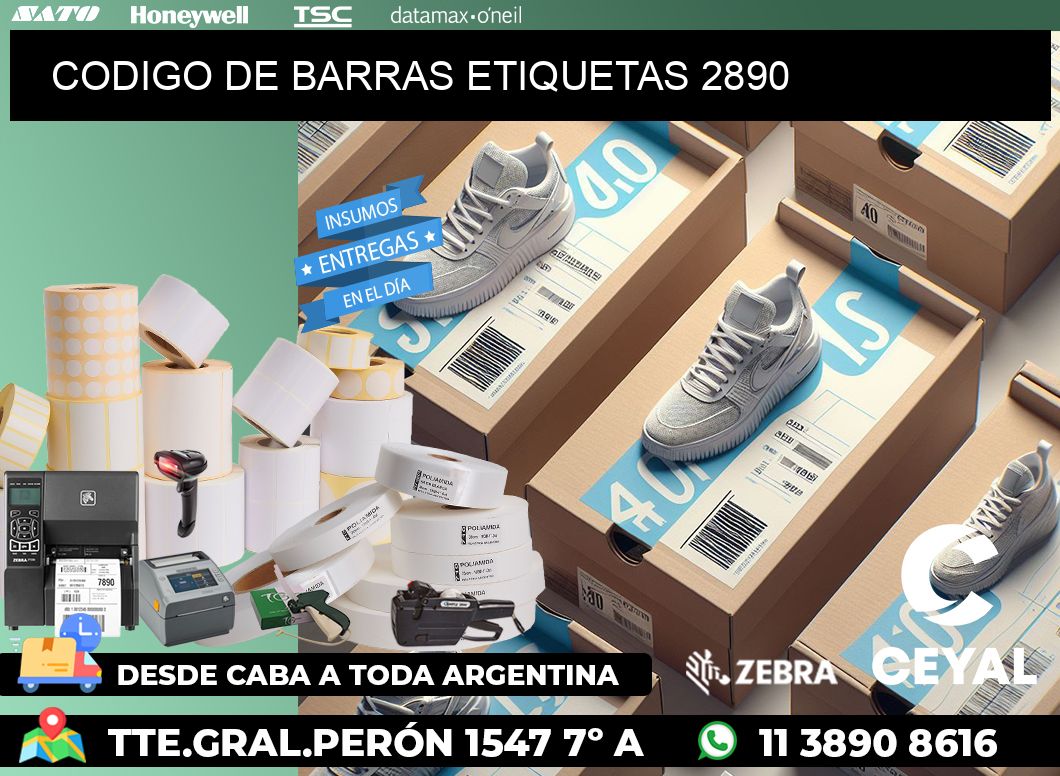 CODIGO DE BARRAS ETIQUETAS 2890