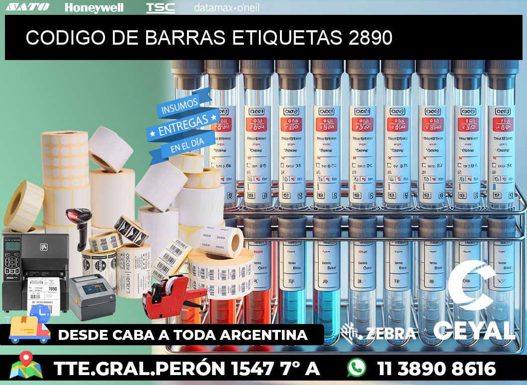 CODIGO DE BARRAS ETIQUETAS 2890