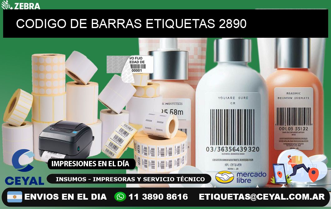 CODIGO DE BARRAS ETIQUETAS 2890