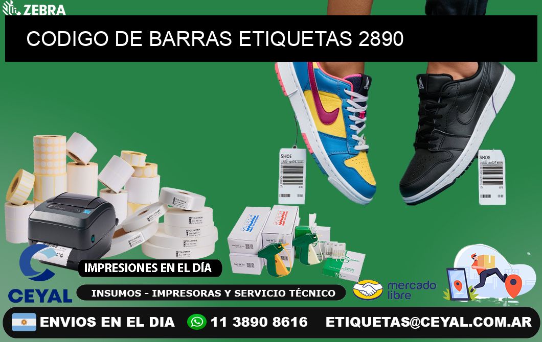 CODIGO DE BARRAS ETIQUETAS 2890