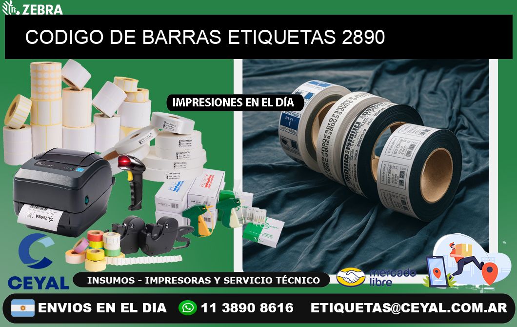 CODIGO DE BARRAS ETIQUETAS 2890