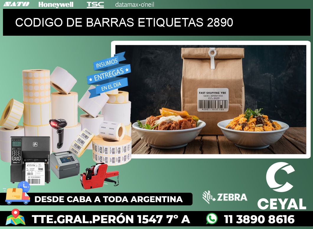 CODIGO DE BARRAS ETIQUETAS 2890