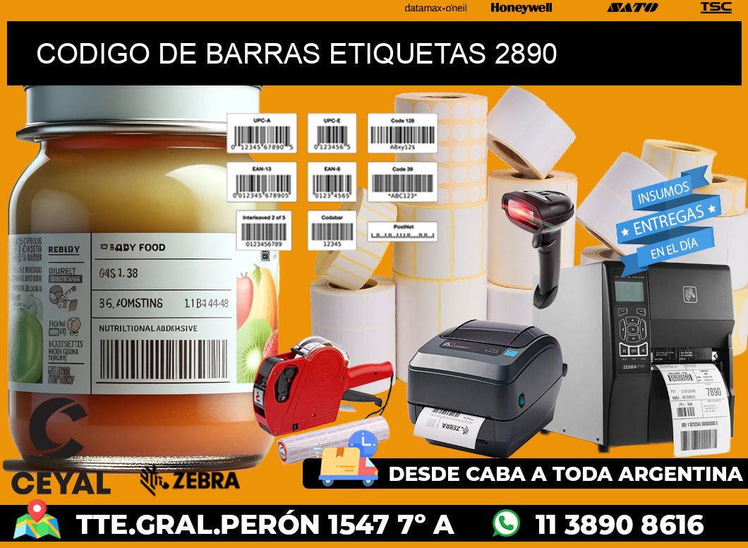 CODIGO DE BARRAS ETIQUETAS 2890