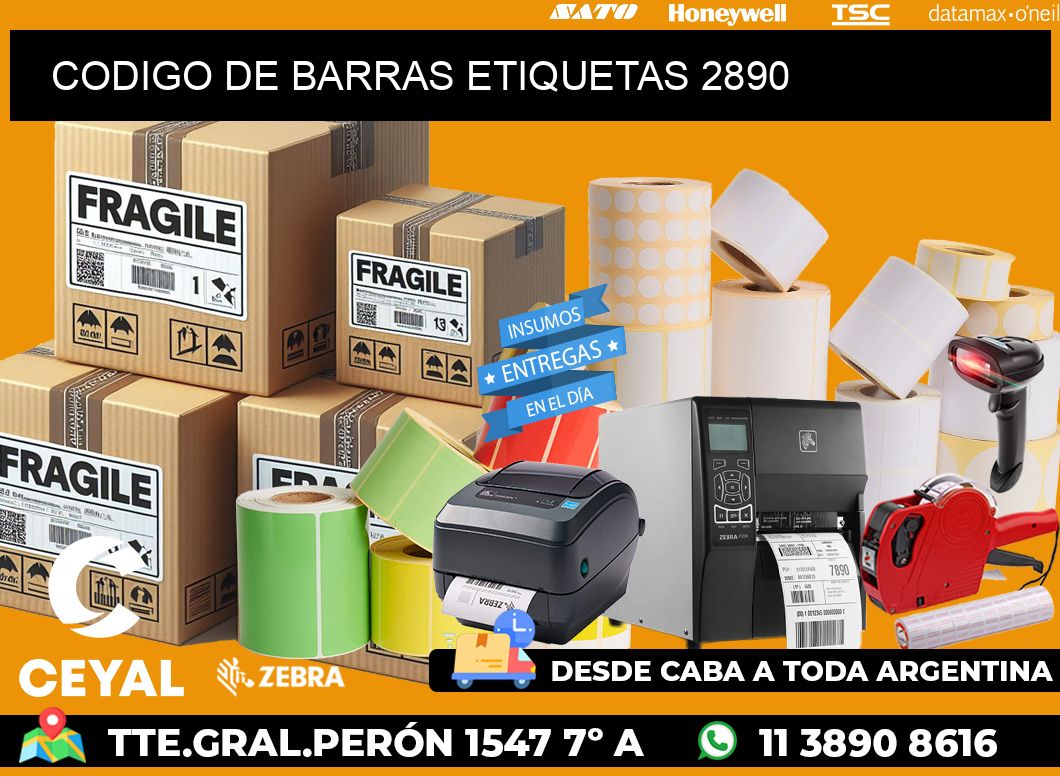 CODIGO DE BARRAS ETIQUETAS 2890