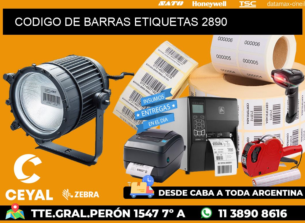 CODIGO DE BARRAS ETIQUETAS 2890