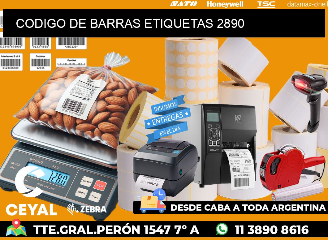 CODIGO DE BARRAS ETIQUETAS 2890