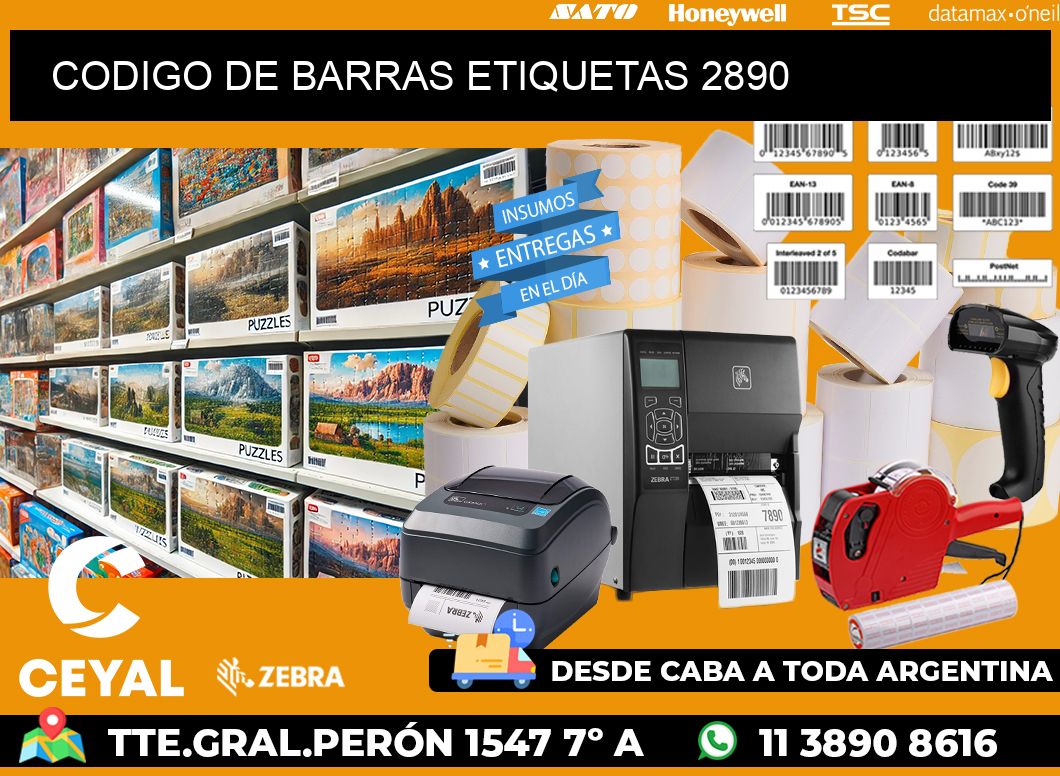 CODIGO DE BARRAS ETIQUETAS 2890