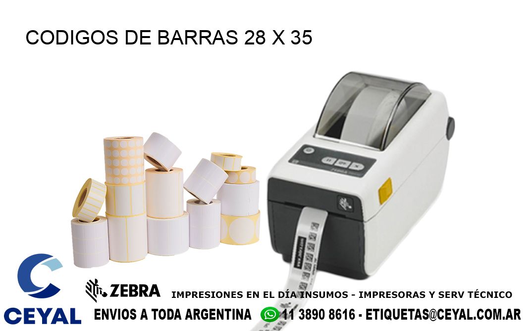 CODIGOS DE BARRAS 28 x 35