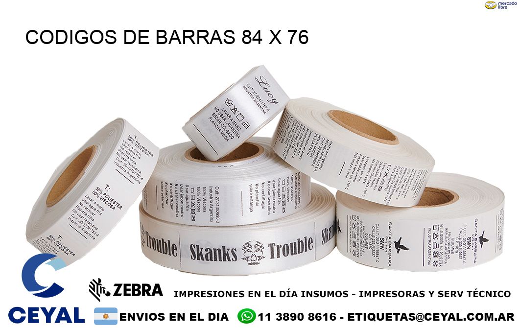 CODIGOS DE BARRAS 84 x 76