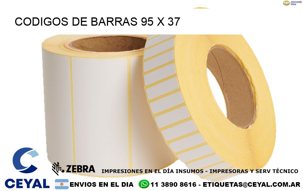 CODIGOS DE BARRAS 95 x 37