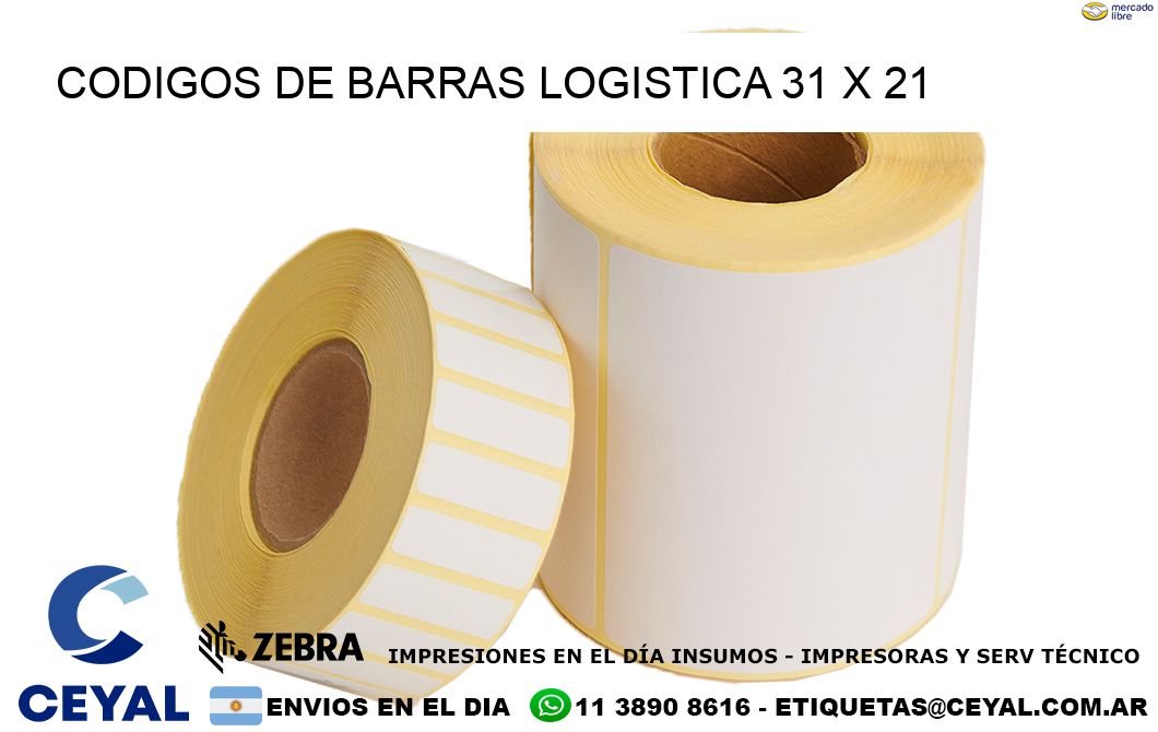 CODIGOS DE BARRAS LOGISTICA 31 x 21