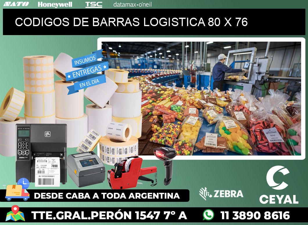 CODIGOS DE BARRAS LOGISTICA 80 x 76