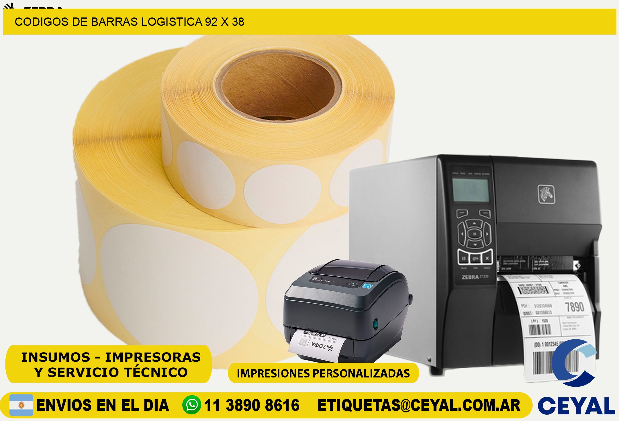 CODIGOS DE BARRAS LOGISTICA 92 x 38