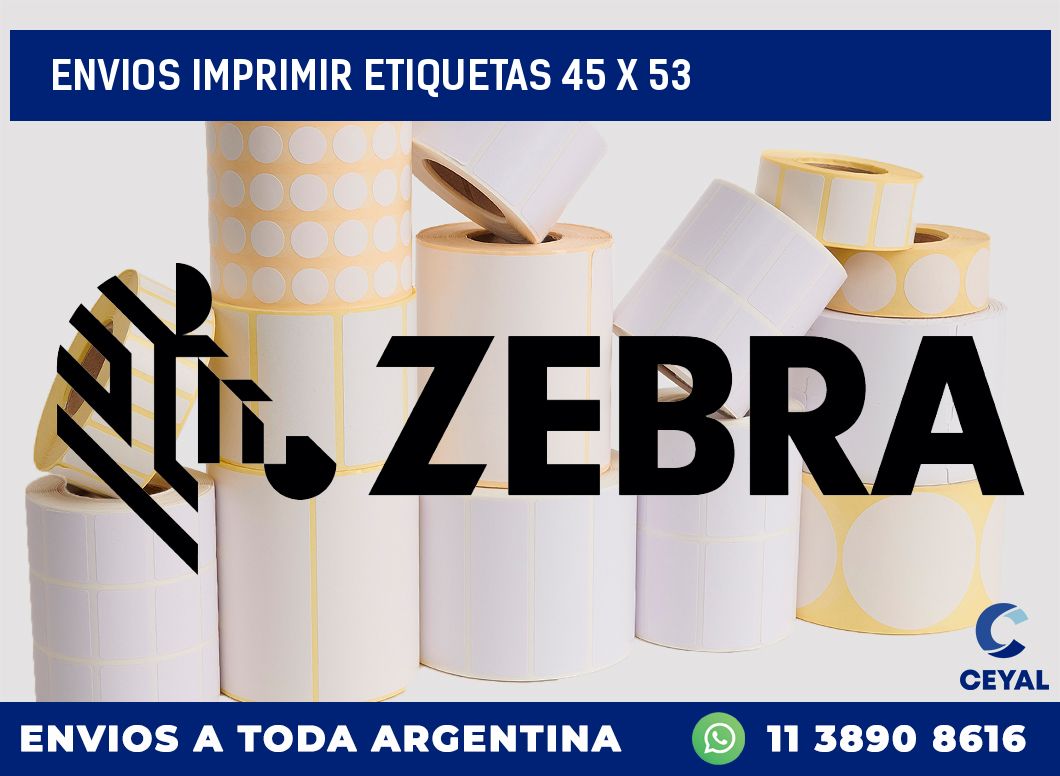 ENVIOS IMPRIMIR ETIQUETAS 45 x 53