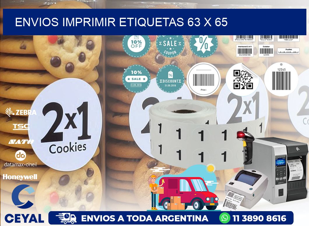 ENVIOS IMPRIMIR ETIQUETAS 63 x 65