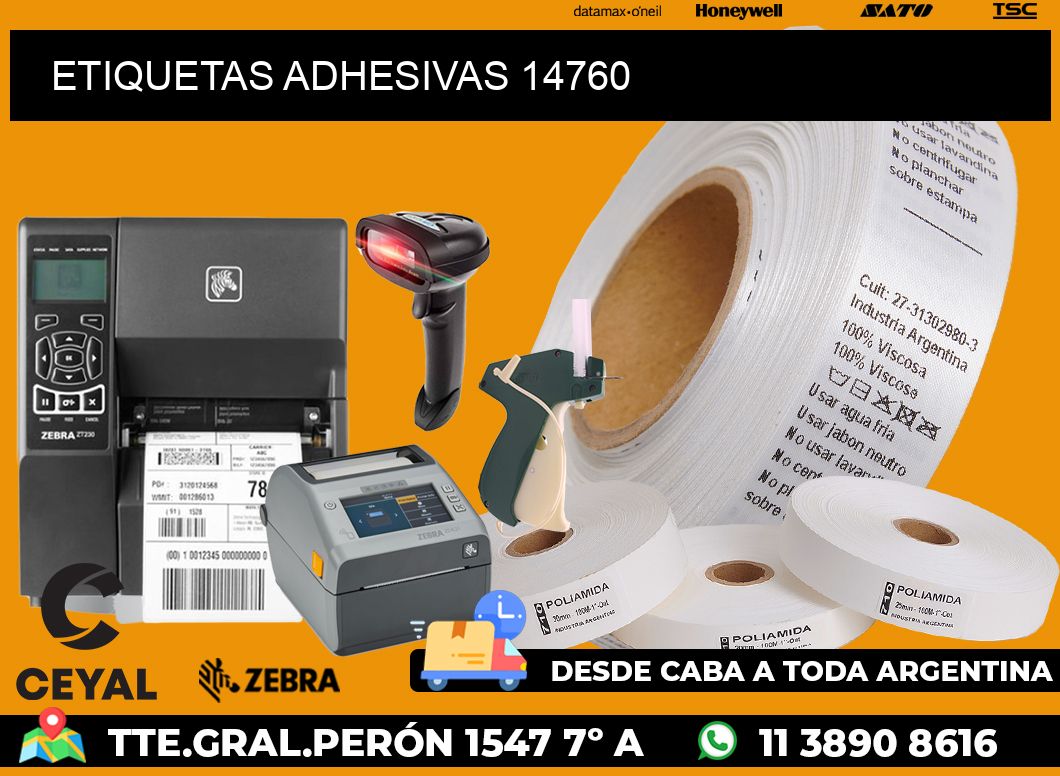 ETIQUETAS ADHESIVAS 14760