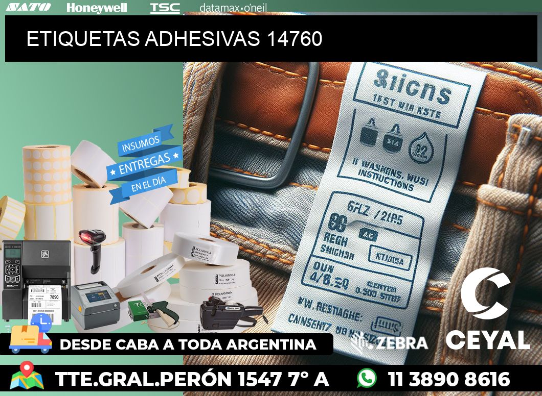 ETIQUETAS ADHESIVAS 14760