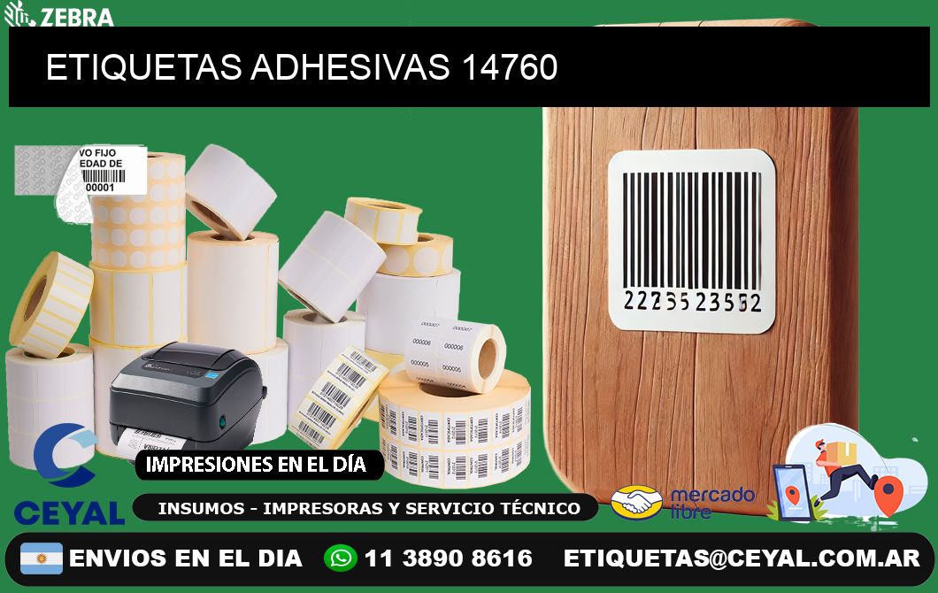 ETIQUETAS ADHESIVAS 14760