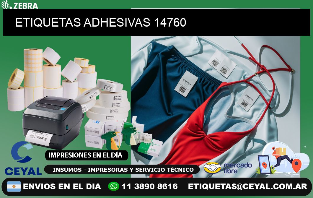 ETIQUETAS ADHESIVAS 14760