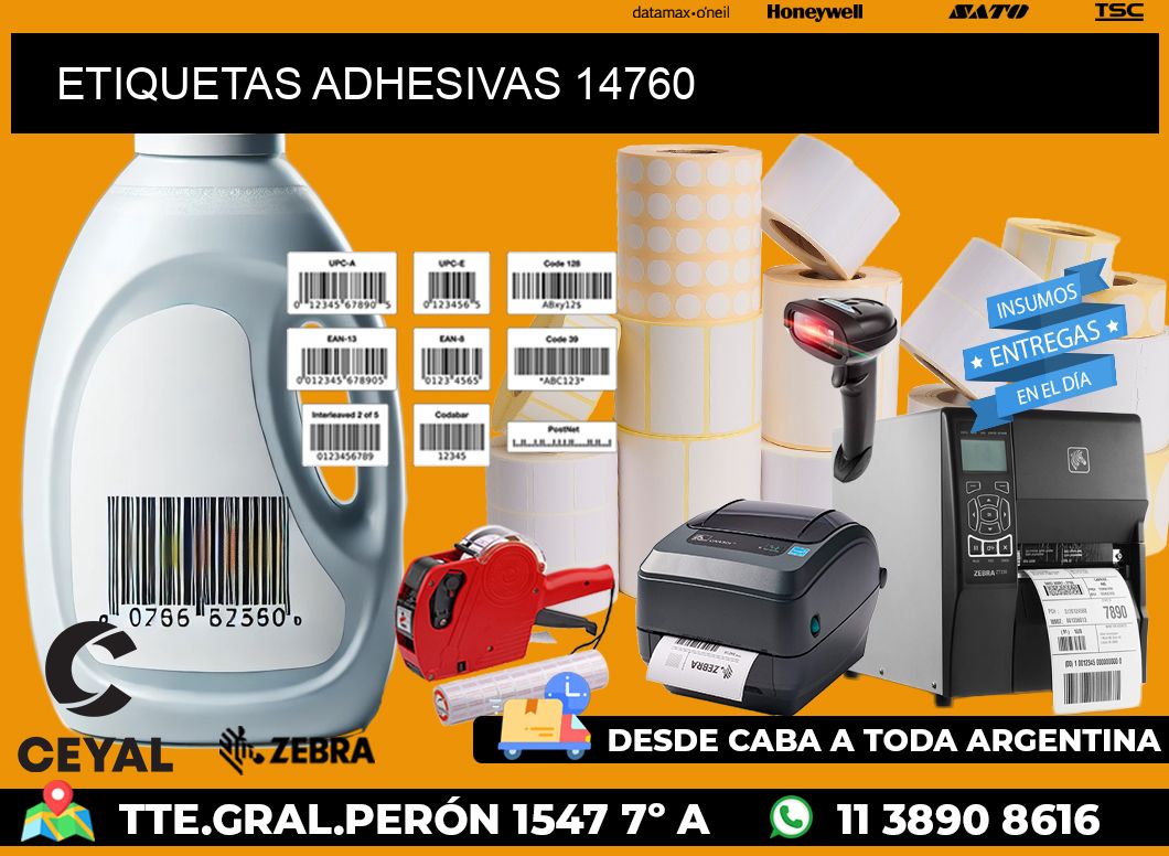 ETIQUETAS ADHESIVAS 14760