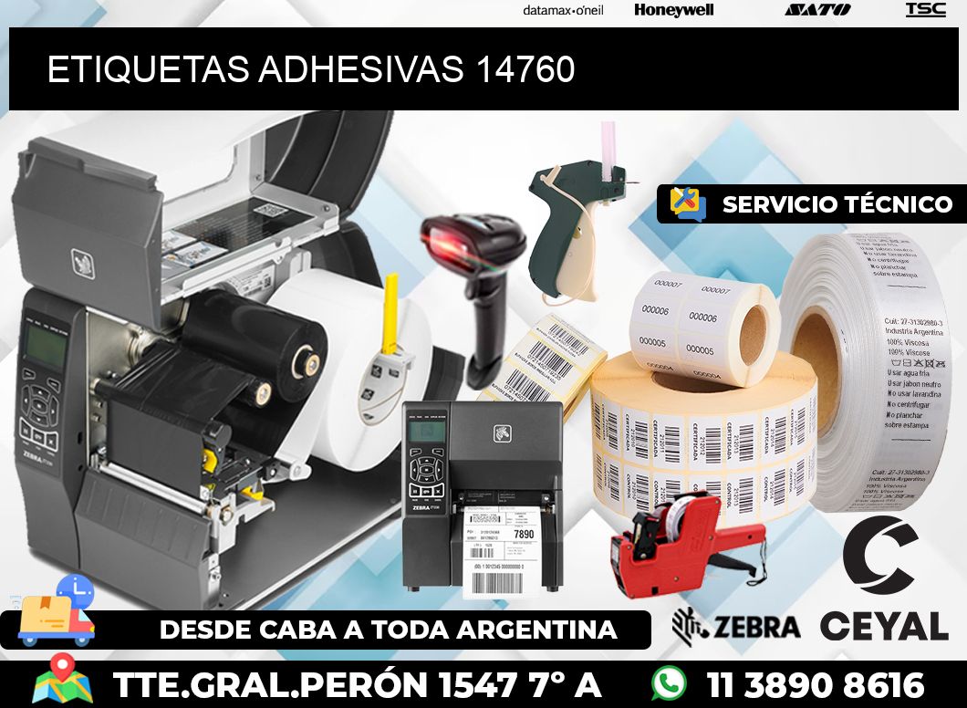 ETIQUETAS ADHESIVAS 14760