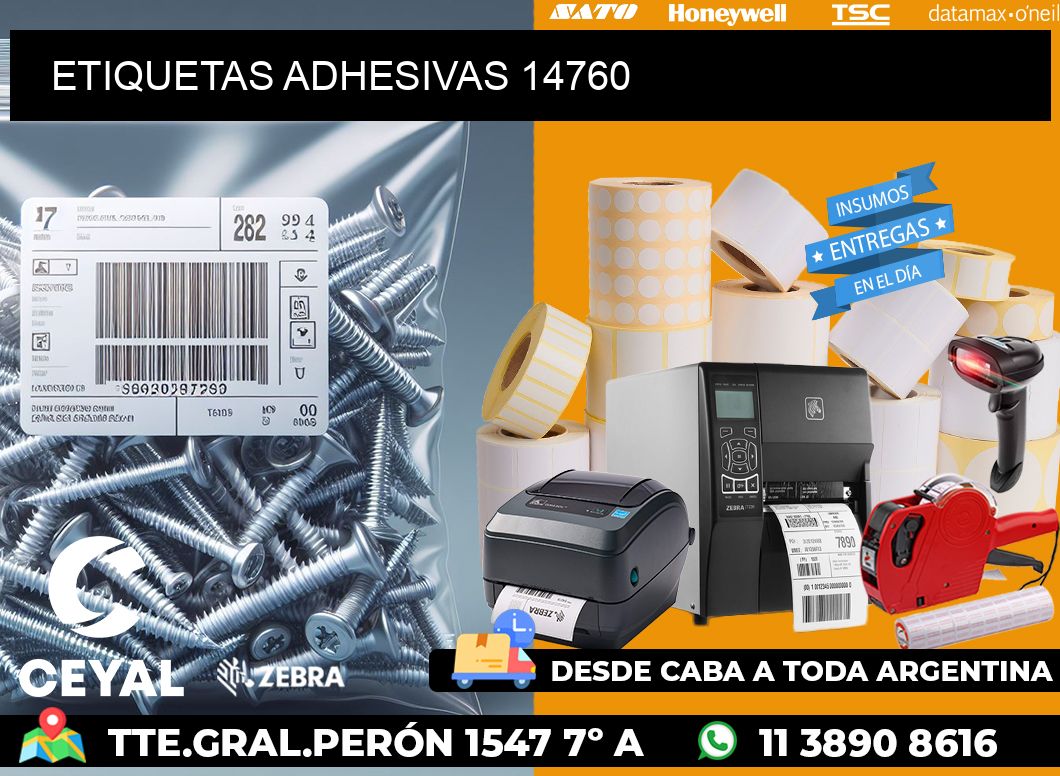 ETIQUETAS ADHESIVAS 14760