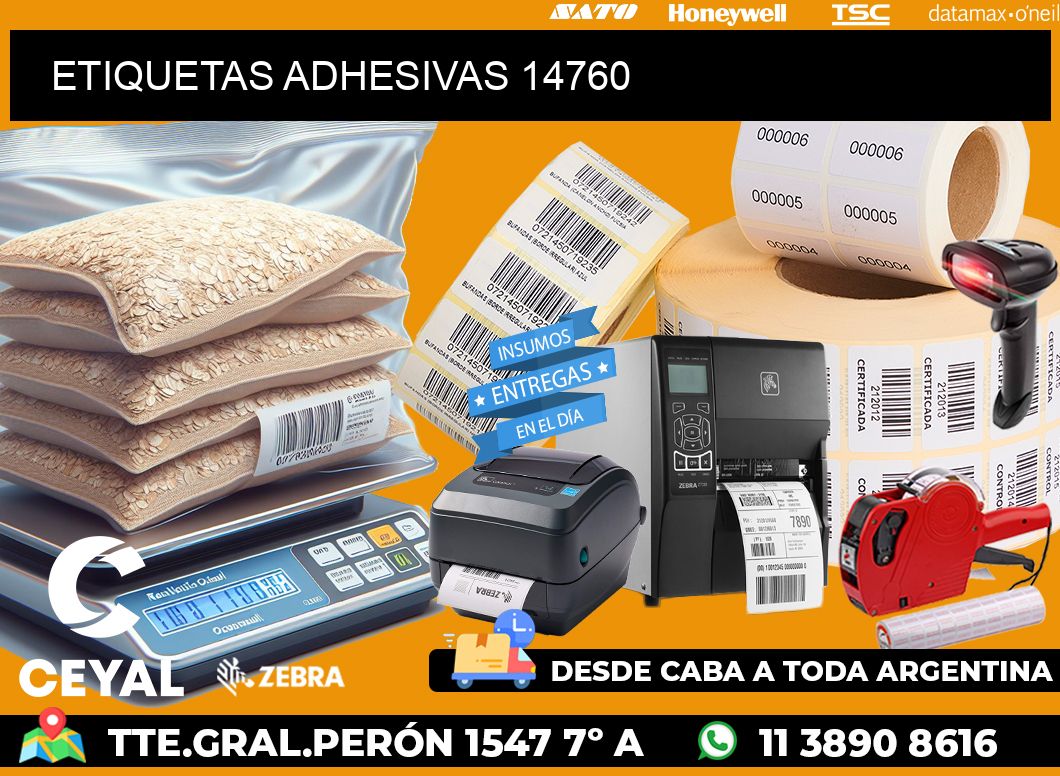 ETIQUETAS ADHESIVAS 14760