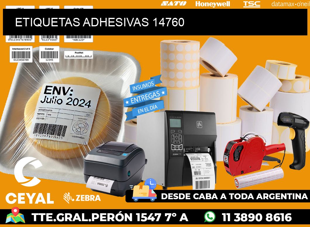 ETIQUETAS ADHESIVAS 14760