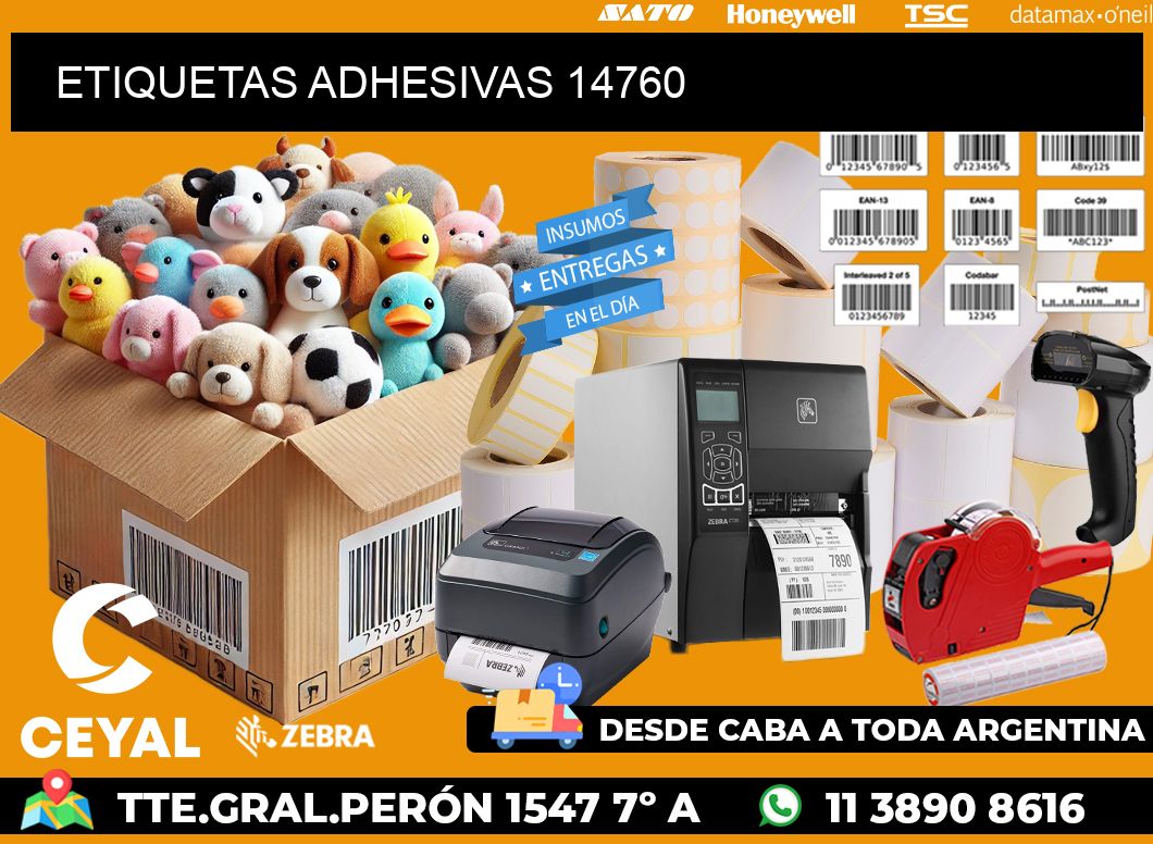 ETIQUETAS ADHESIVAS 14760