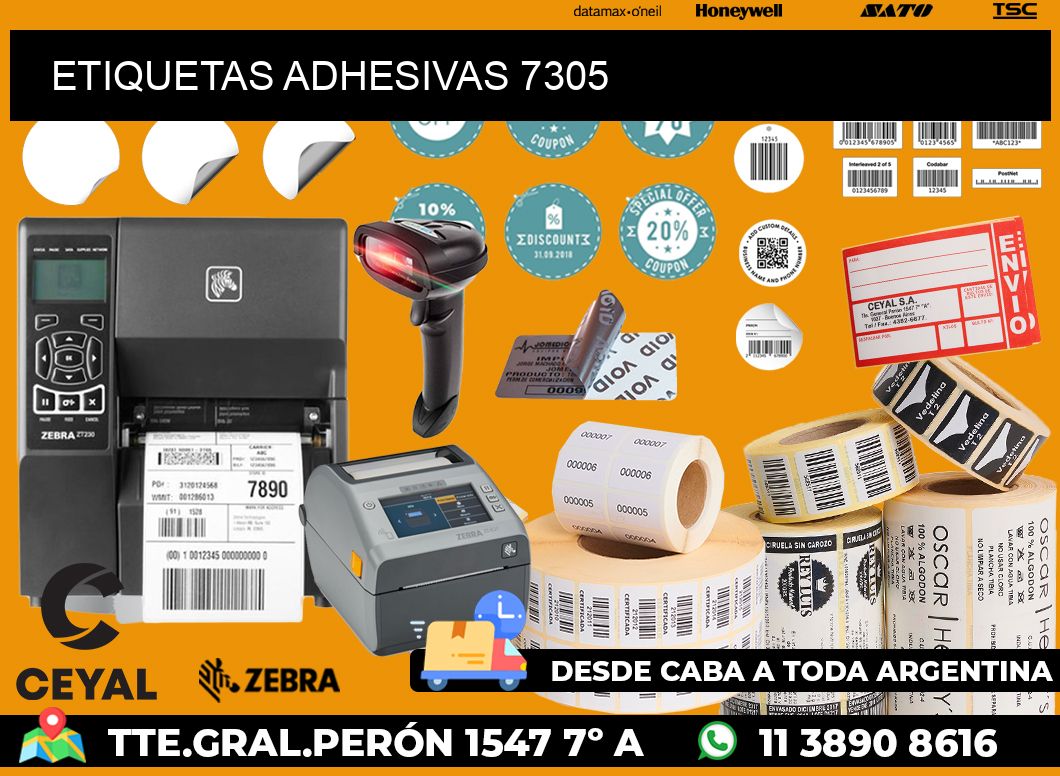 ETIQUETAS ADHESIVAS 7305