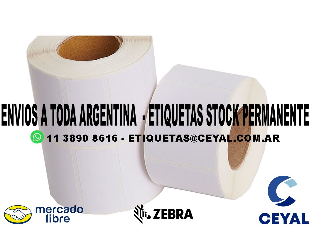 ETIQUETAS DE PAPEL TERMICOS 27 x 82