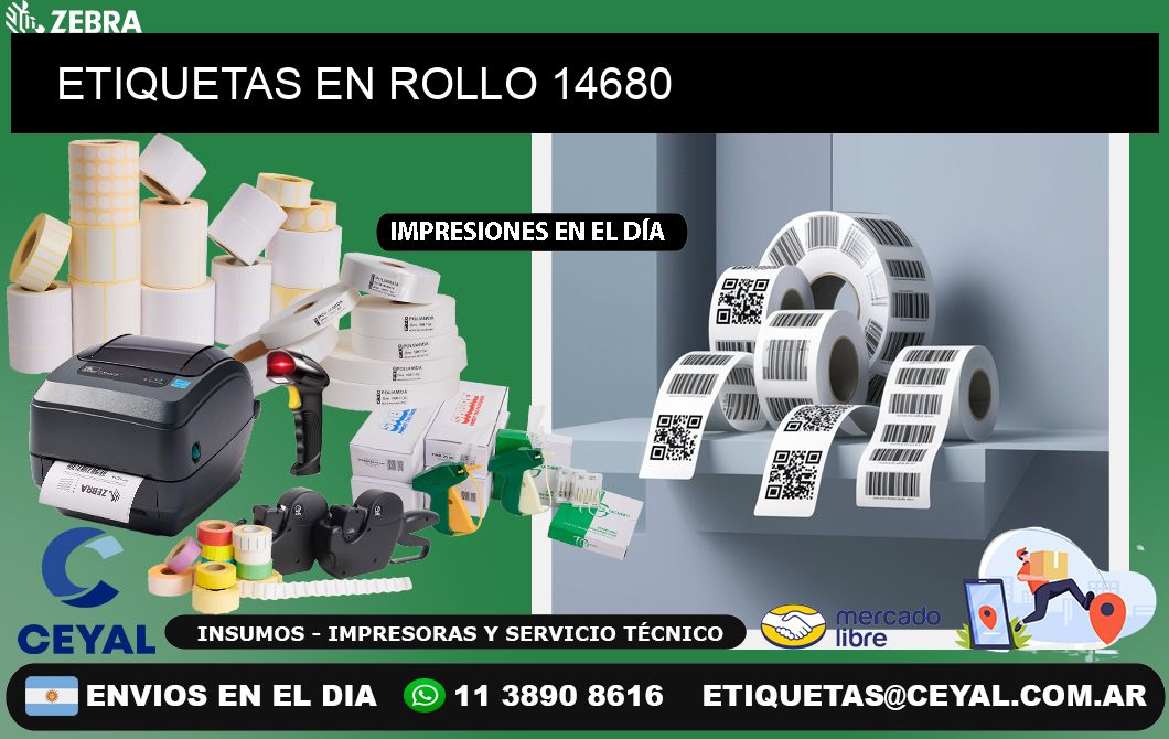 ETIQUETAS EN ROLLO 14680