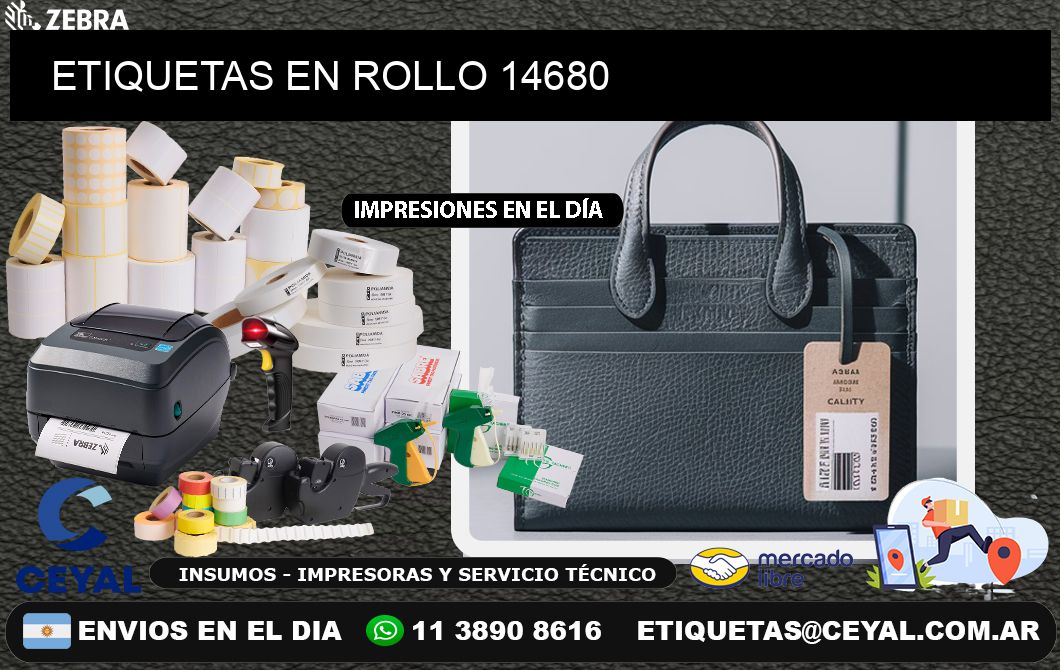 ETIQUETAS EN ROLLO 14680