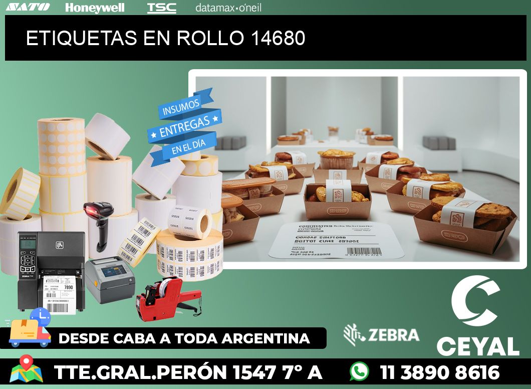 ETIQUETAS EN ROLLO 14680