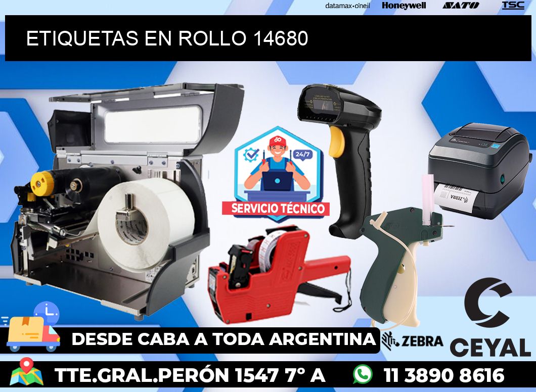 ETIQUETAS EN ROLLO 14680