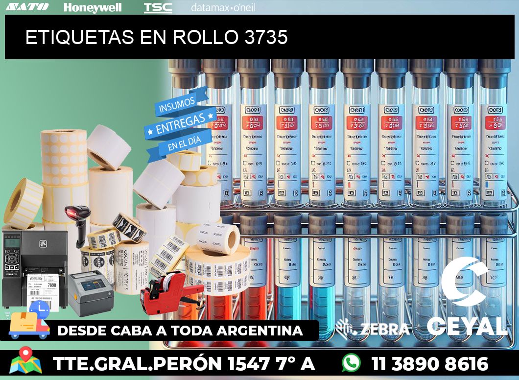 ETIQUETAS EN ROLLO 3735