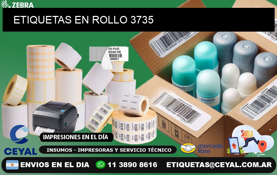 ETIQUETAS EN ROLLO 3735