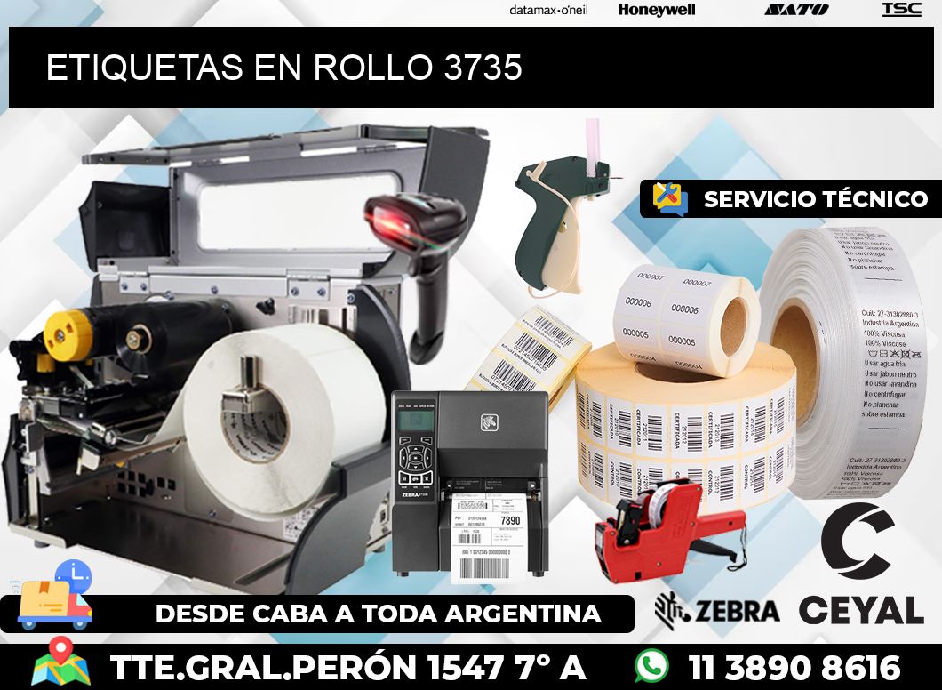 ETIQUETAS EN ROLLO 3735