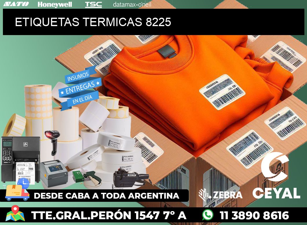 ETIQUETAS TERMICAS 8225