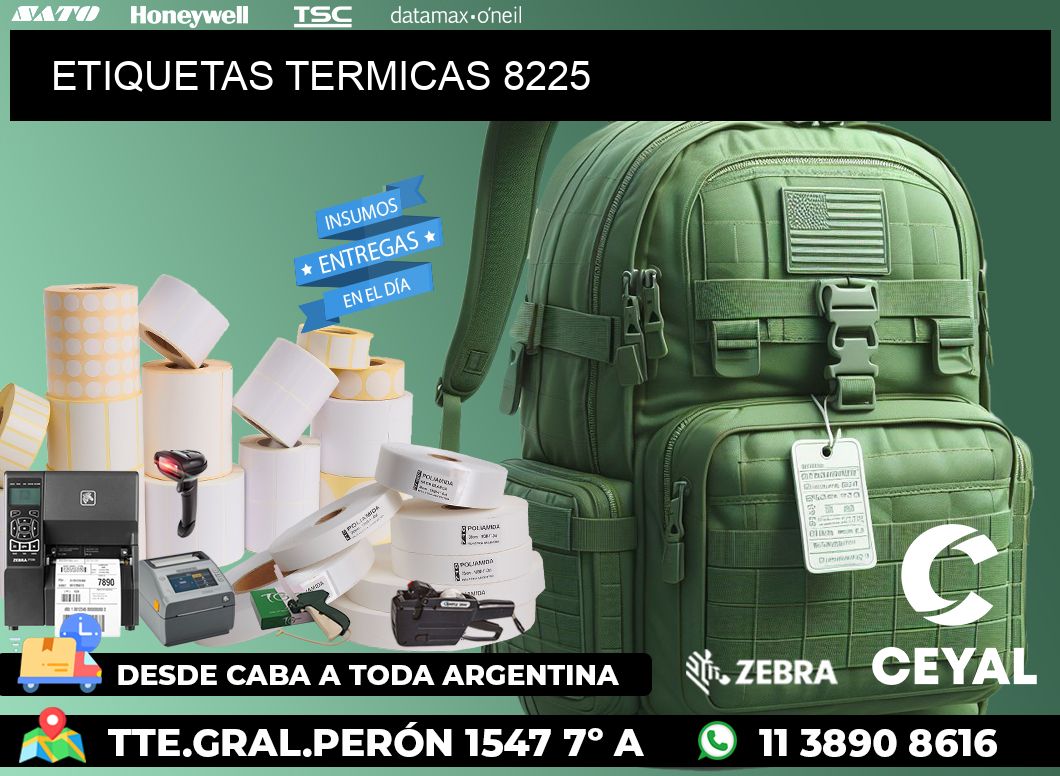 ETIQUETAS TERMICAS 8225