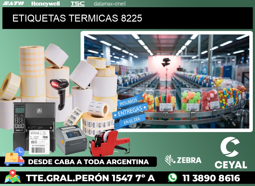 ETIQUETAS TERMICAS 8225