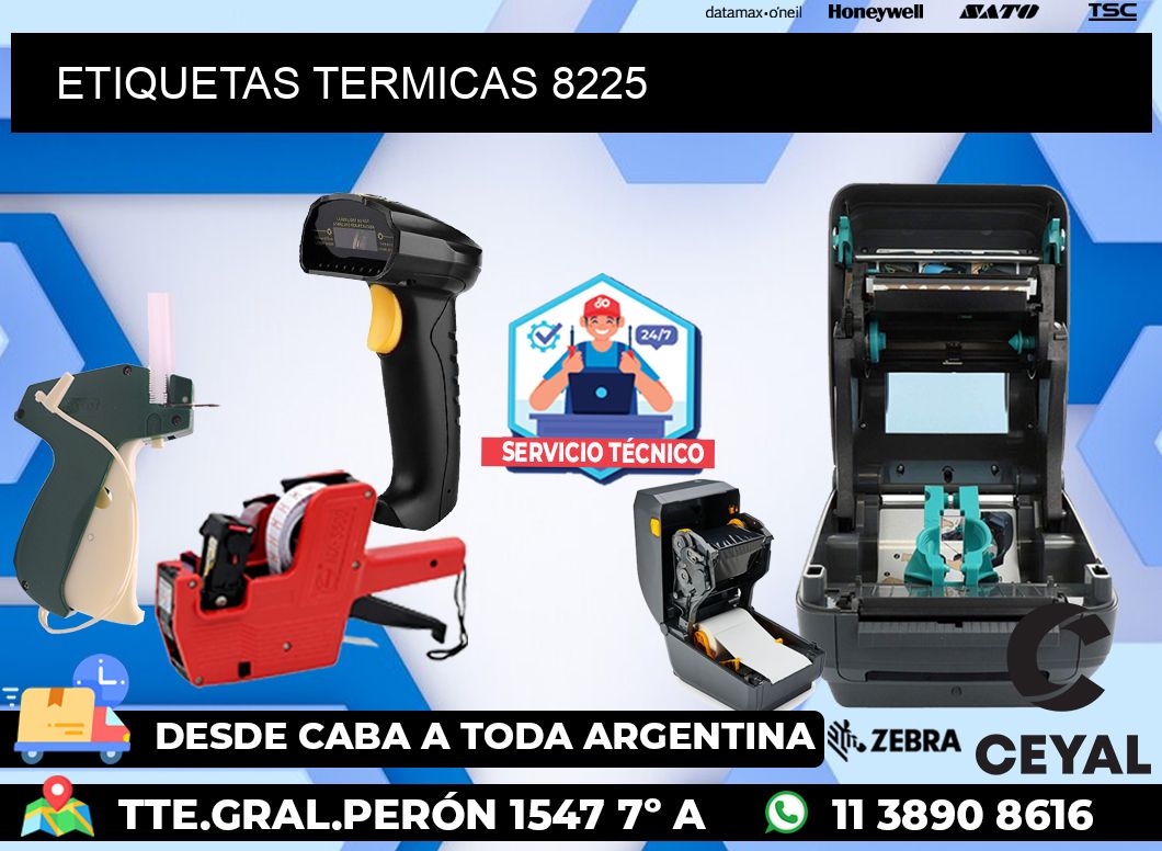 ETIQUETAS TERMICAS 8225