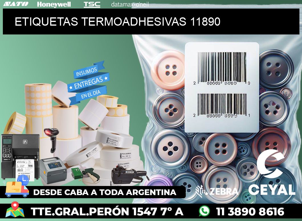 ETIQUETAS TERMOADHESIVAS 11890