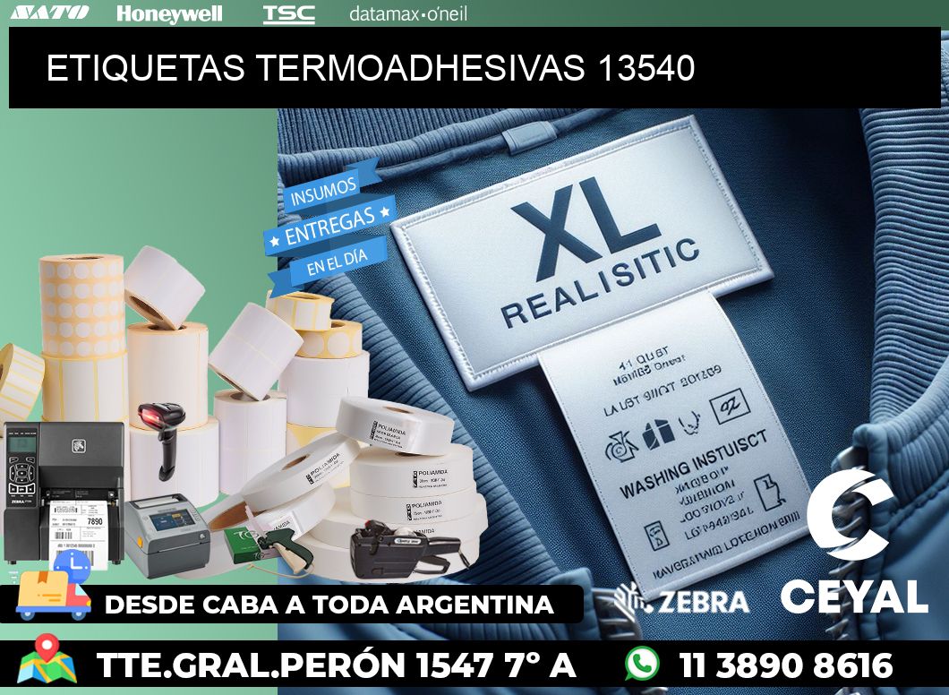 ETIQUETAS TERMOADHESIVAS 13540