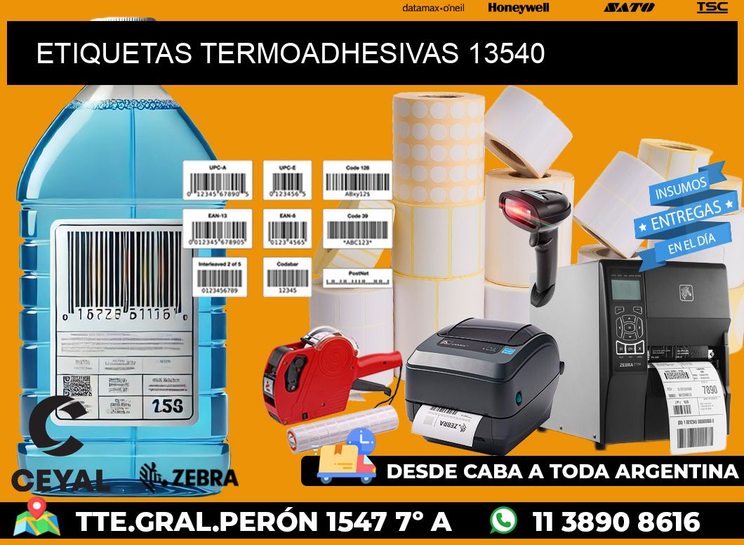 ETIQUETAS TERMOADHESIVAS 13540