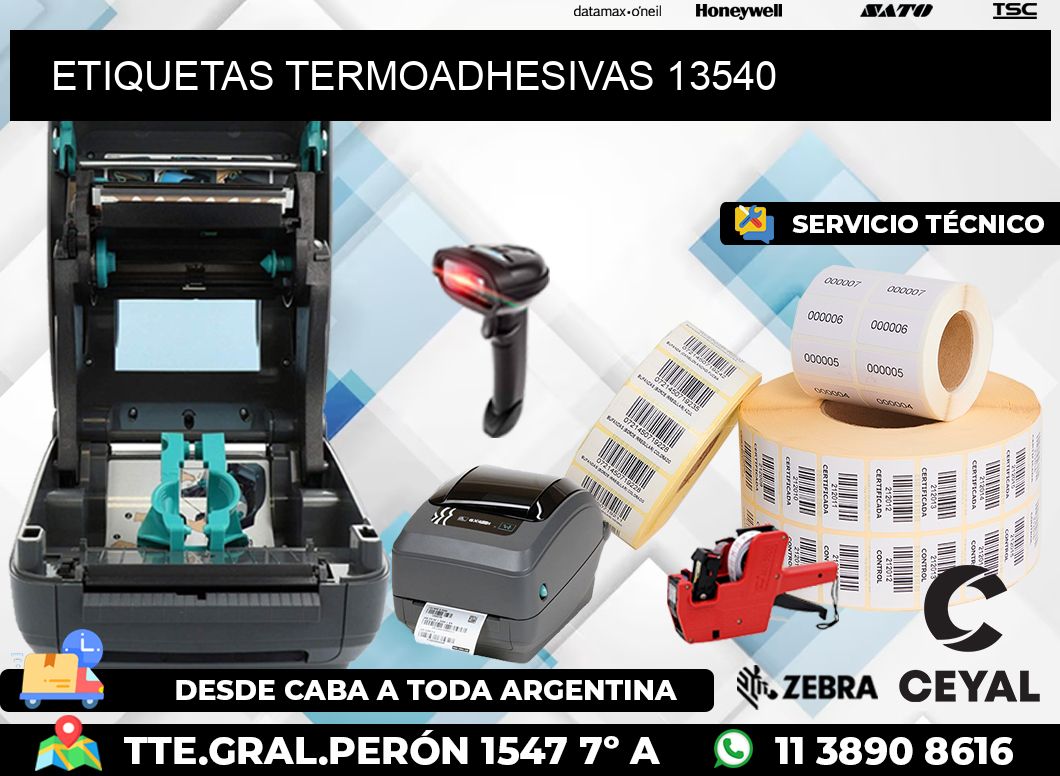 ETIQUETAS TERMOADHESIVAS 13540