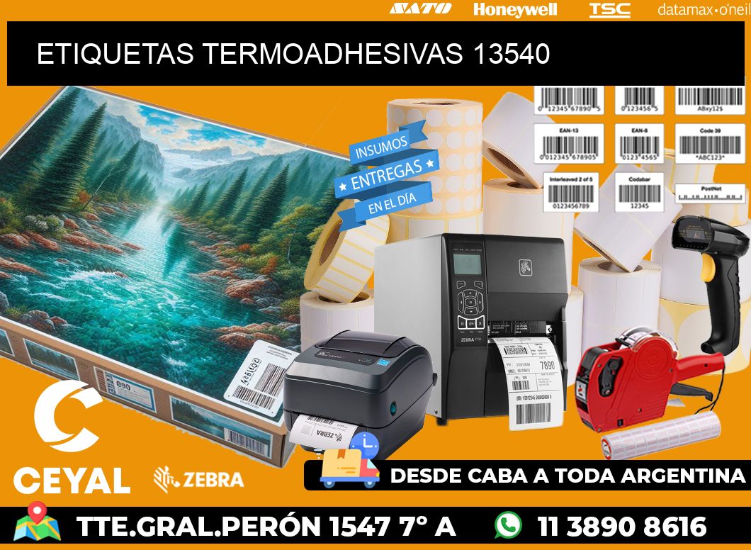 ETIQUETAS TERMOADHESIVAS 13540