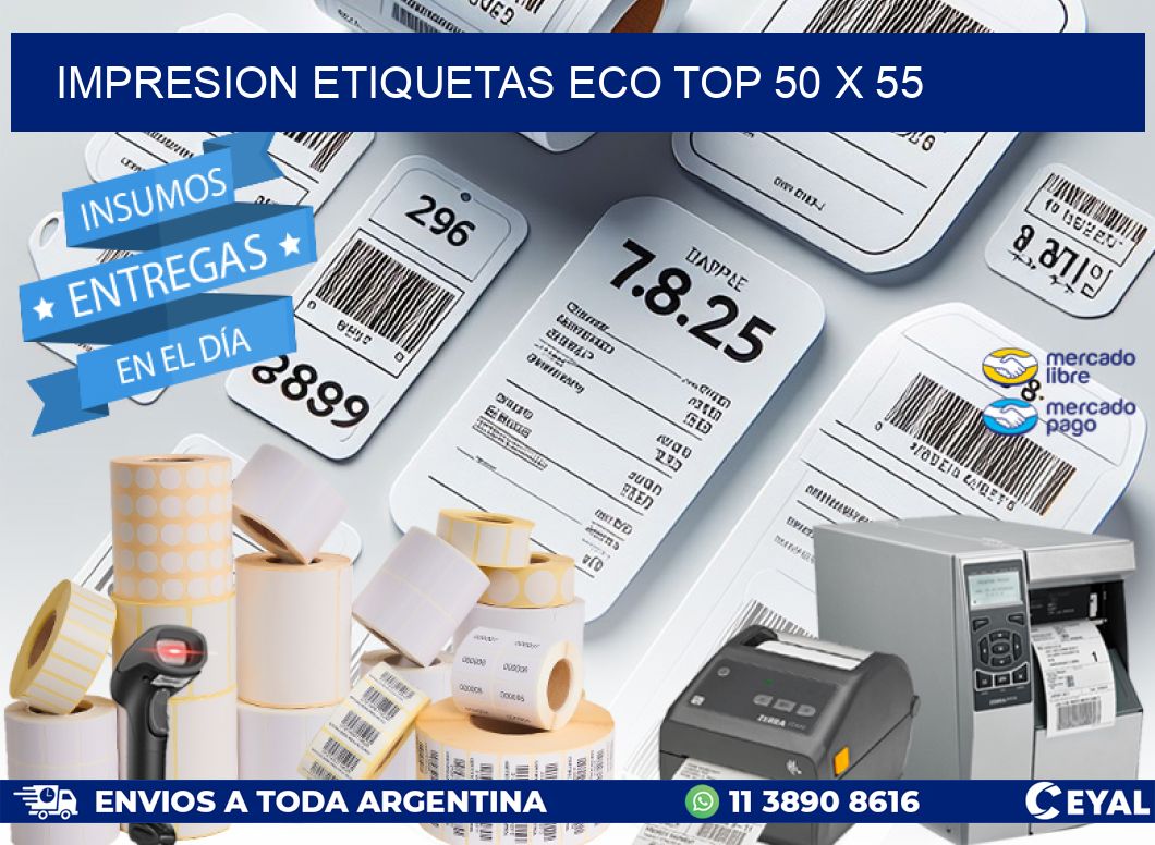 IMPRESION ETIQUETAS ECO TOP 50 x 55